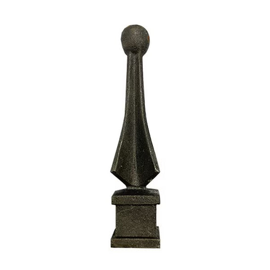 1/2" Finial Quad with Ball for Square Pipe Gate Fence Ornamental